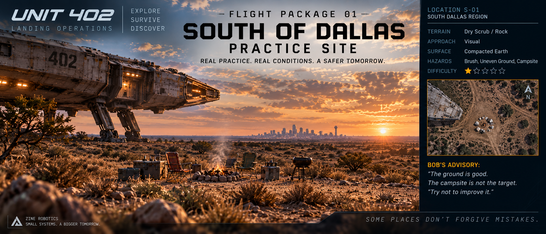 Flight Package 01: South of Dallas practice site