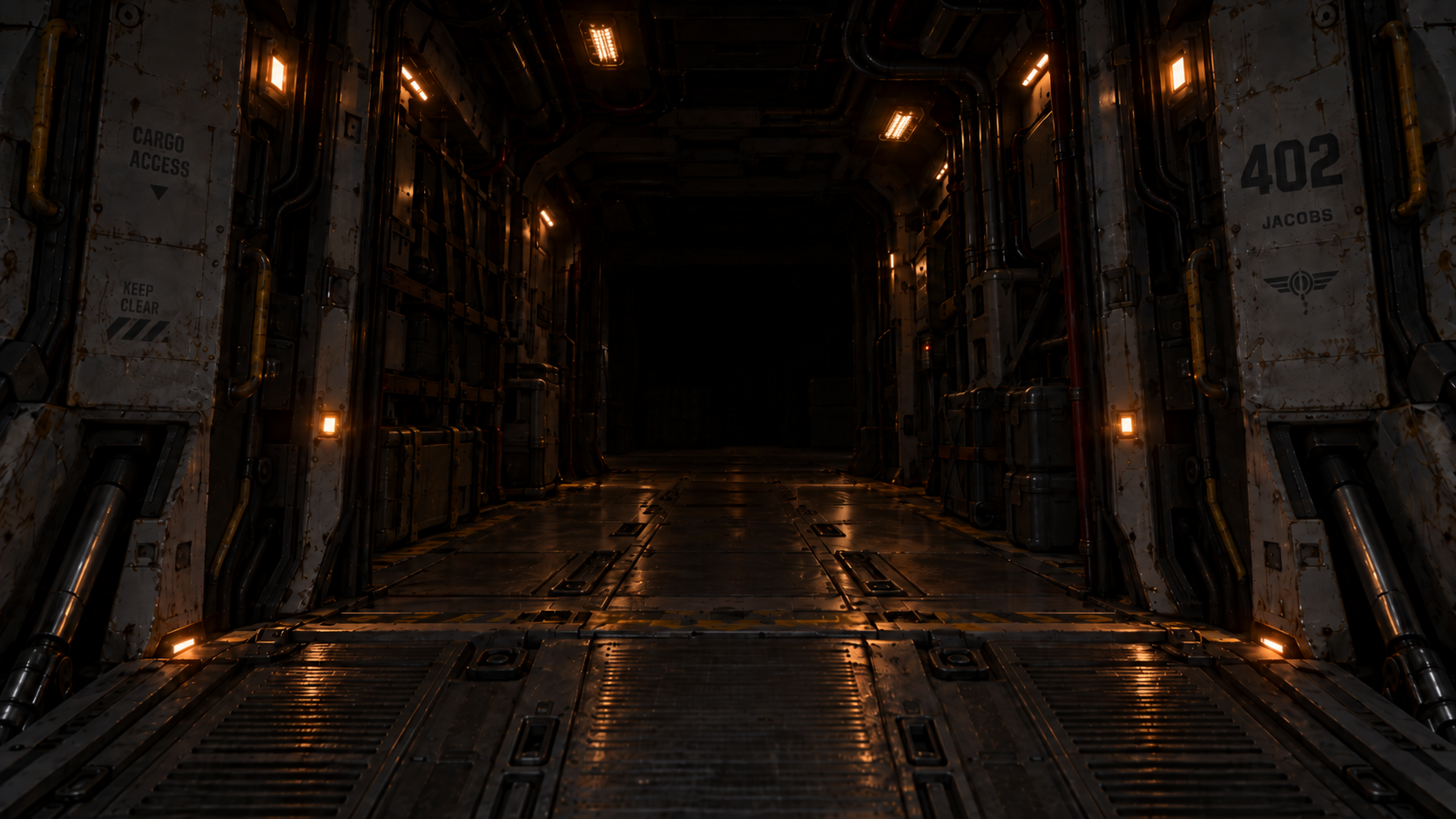 The open rear cargo entrance into Unit 402